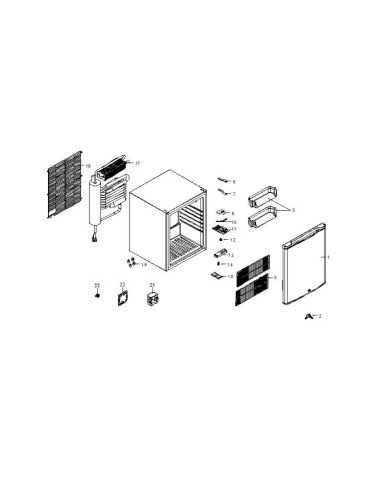 Réfrigérateur Minibar - référence TM62 - Tefcold 